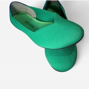 Rothy's Vibrant Paradise Green The Flat size 7 classic ballet style shoe